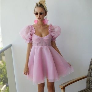 Selkie Ice Cream Gingham Parliament dress xl brand new with tags pink puff mini